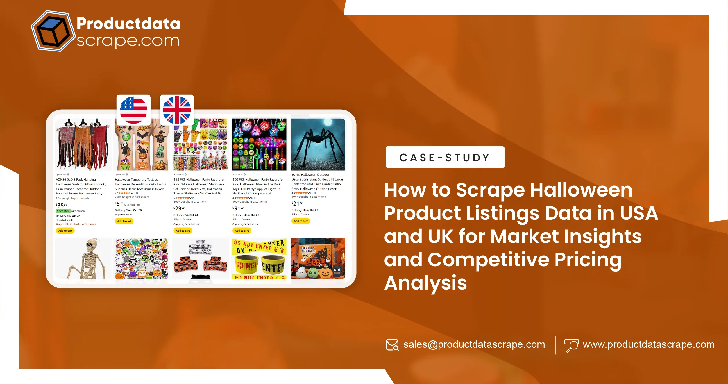 How to Scrape Halloween Product Listings Data in USA and UK